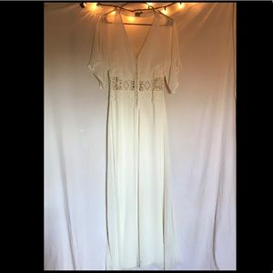 ASOS Boho floor length  flowy white gown